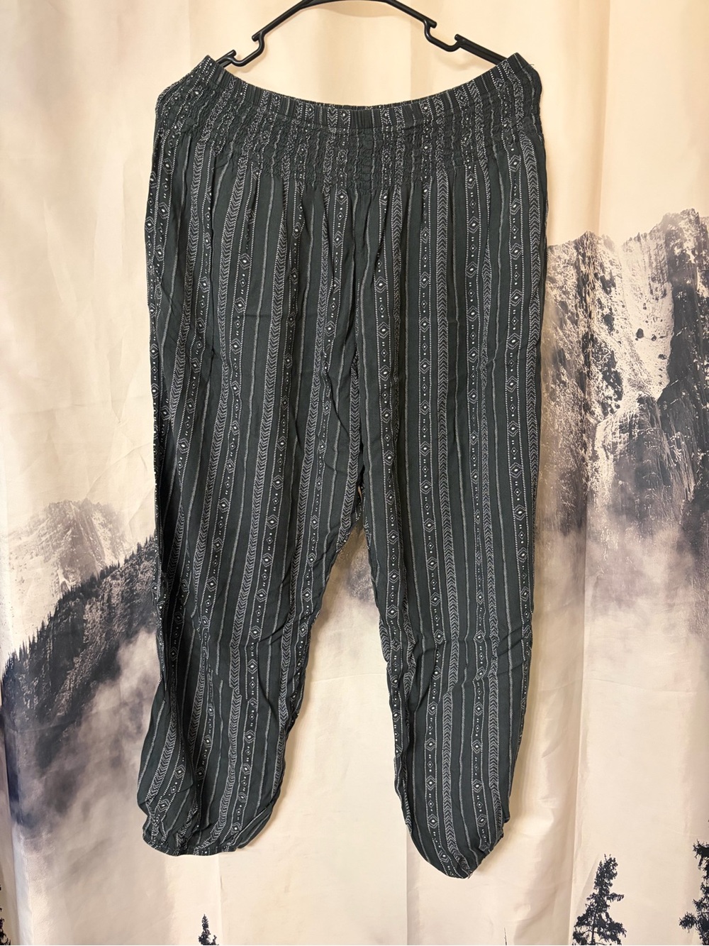 Lotus & Luna Akha Tribal Print Women’s Harem Pants